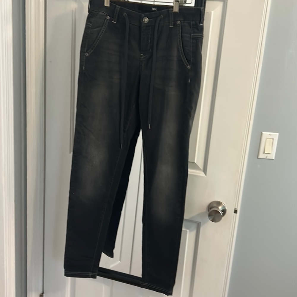 MAC jogging jeans. Black. Size 34 30. Drawstring waist.